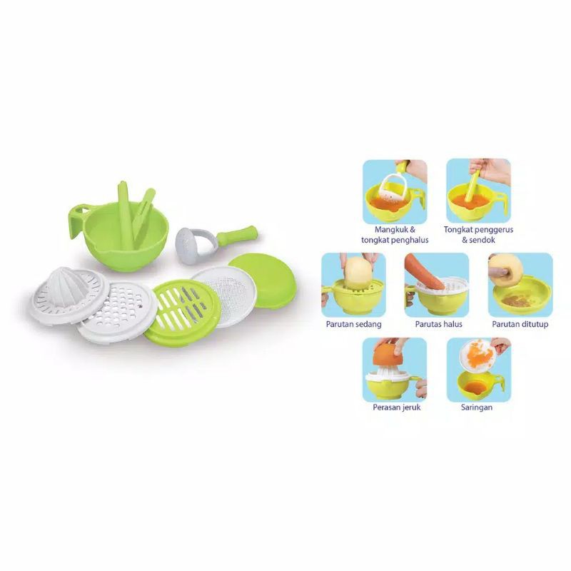 Baby Safe AP014 Multi Food Grinder Maker Set grinding tempat mengolah mpasi babysafe parutan saring