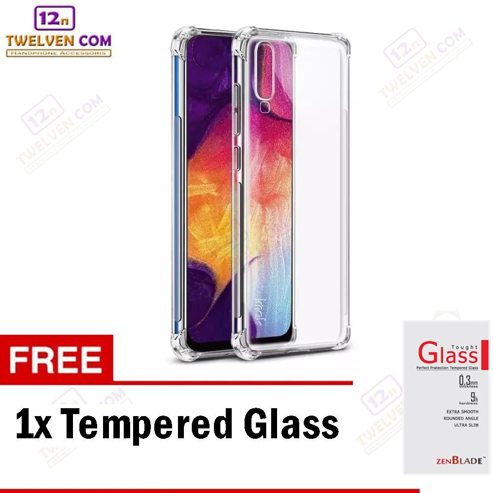 Anti Shock Anti Crack Softcase Casing for Samsung A70 / A70s - Free Tempered Glass