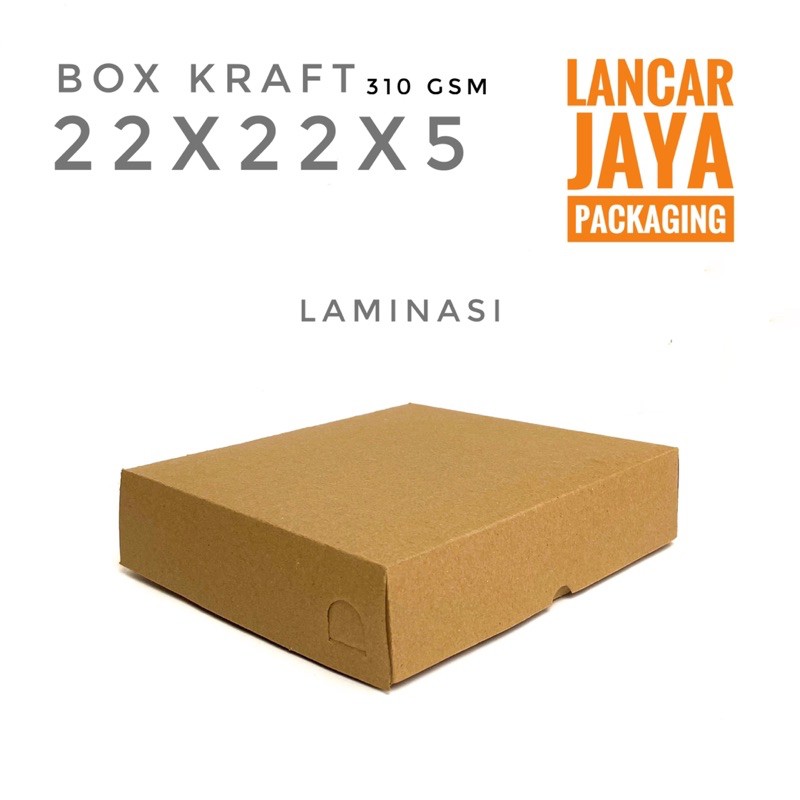 

DOS COKLAT KRAFT BOX PIZZA SNACK KOTAK DONUT LAMINASI 22x22x5 CM