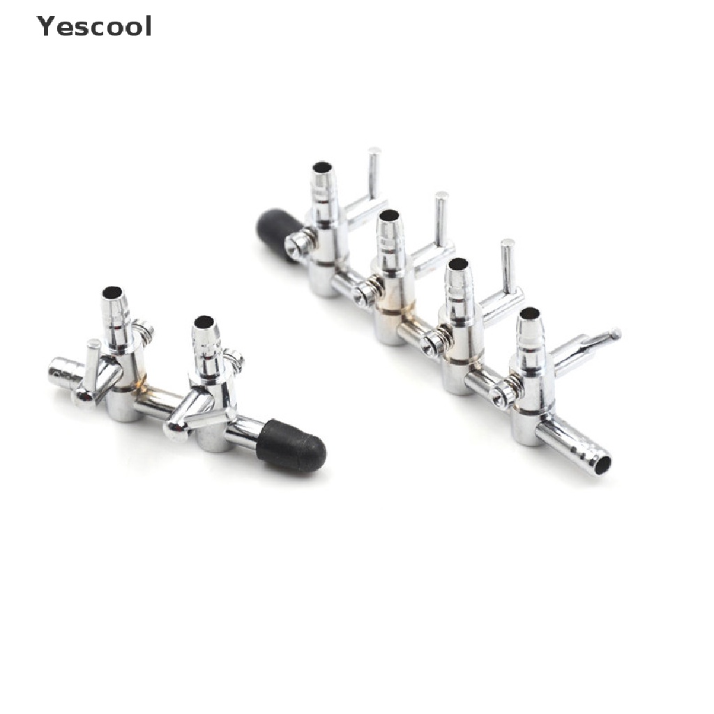 Yescool 1pc Katup Kontrol Aliran Udara Akuariumtangki Ikan Bahan Stainless Steel