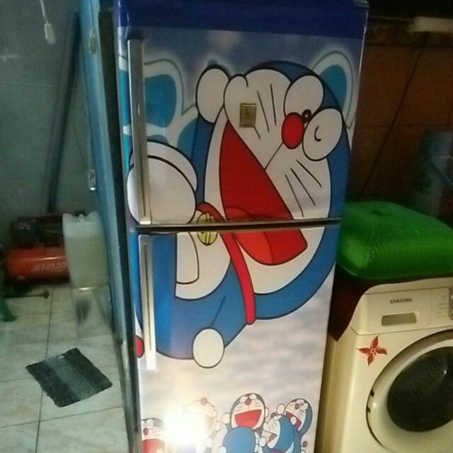 Stiker Kulkas 2 Pintu Motif Doraemon Rame