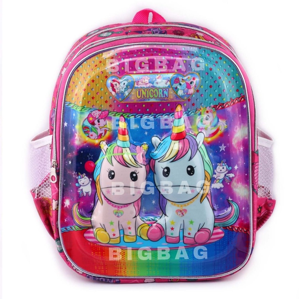 Tas Ransel Anak Perempuan Karakter UNICORN TAS UNICORN BISA NYALA - Tas Ransel 4D EMBOSS LED - TWINNIE