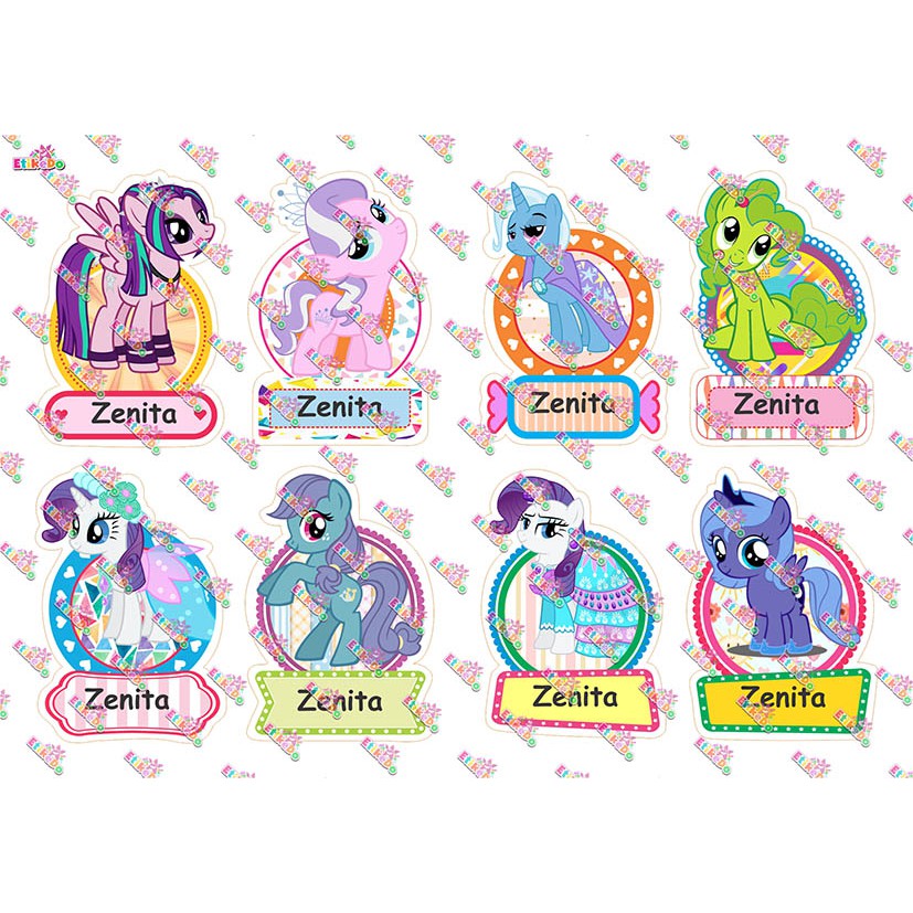 

LABEL NAMA LITTLE PONY 32 STIKER-ANTI AIR/ROBEK/LUNTUR -4 Nama LP2XL4