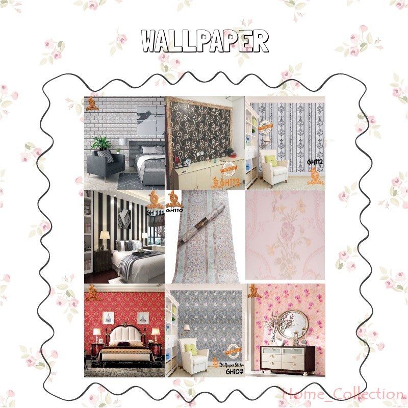 Wallpaper Dinding Sticker Premium Size 45cm X 10meter Wallpaper Kode Gh Shopee Indonesia