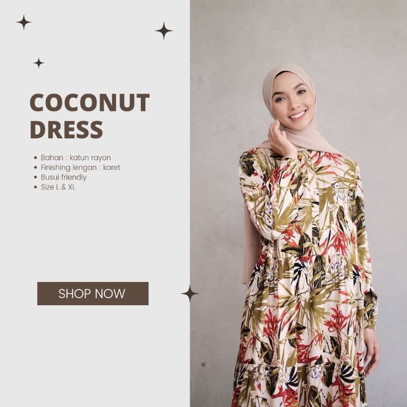 BeautyOne - Homey Dress Coconut Gamis Dewasa Jumbo Terlaris - Bahan Katun Rayon Premium | Bisa Cod