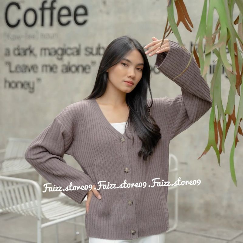 CARDI RAJUT JALUR WANITA/CARDIGAN RAJUT OVERSIZE PREMIUM STORE09 MURAH