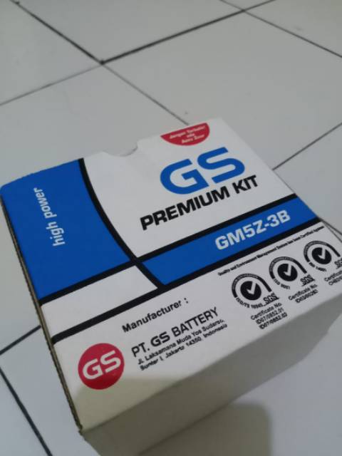 Aki GS Astra GM5Z- 3B PK (basah) untuk Mio sporty/grand/Supra x/Jupiter Z/