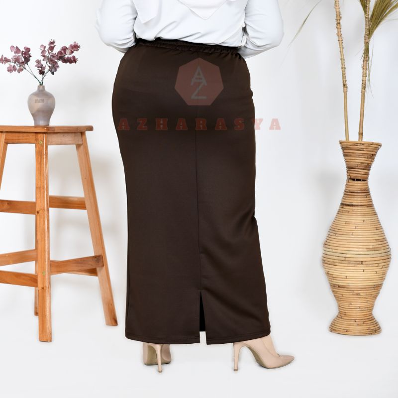 Rok Span Scuba Fashion Kantor Kerja Wanita Panjang Premium (MUAT DARI BB 40-90kg!!!)