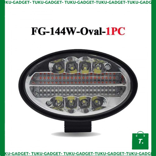 Lampu Light Bar Led Oval Headlight Mobil Offroad 144W 6000K - TGIK617Z3