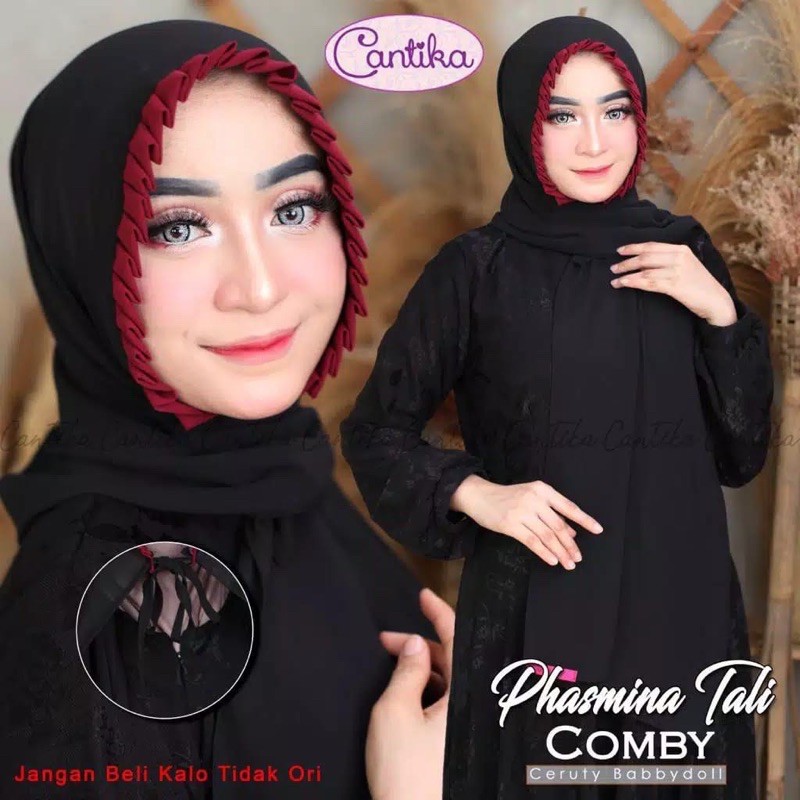 Pashmina cantika kcb / Pashmina lipit kombinasi dua warna