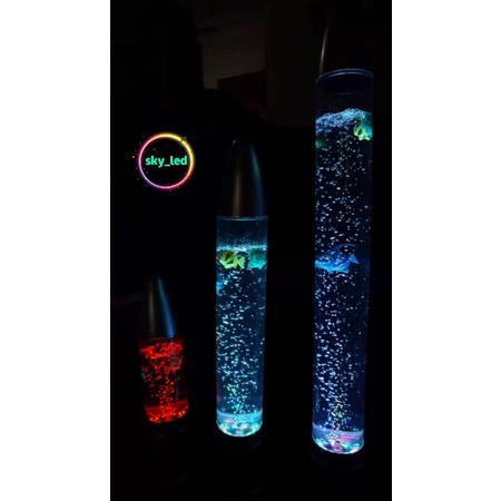 Lampu Aquarium Kaca dengan 7 Warna RGB  / Lampu Hias Ruangan / LAMPU AQUARIUM