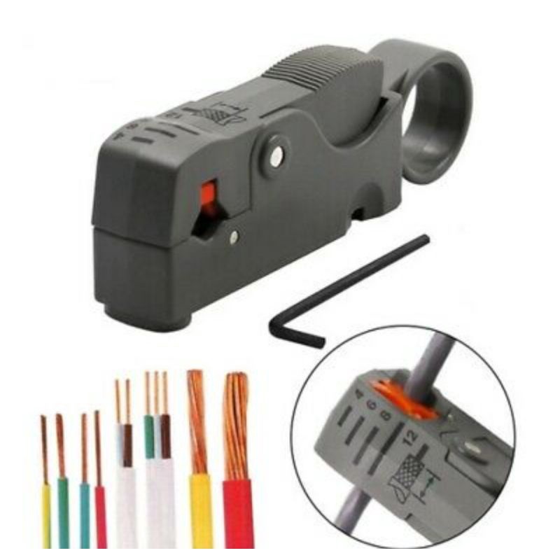 Rotary Coaxial Alat Kupas Pengupas Kulit Kabel Coax Cable Cutter Stripper Network Wire Lead Sky TV S