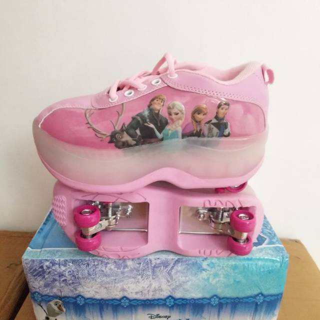  Sepatu  4 roda  frozen  pink Shopee Indonesia