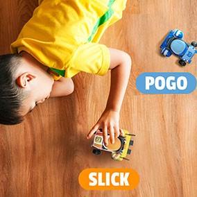 Oddbods Mini Racers Slick & Pogo - Mainan Mobil Anak
