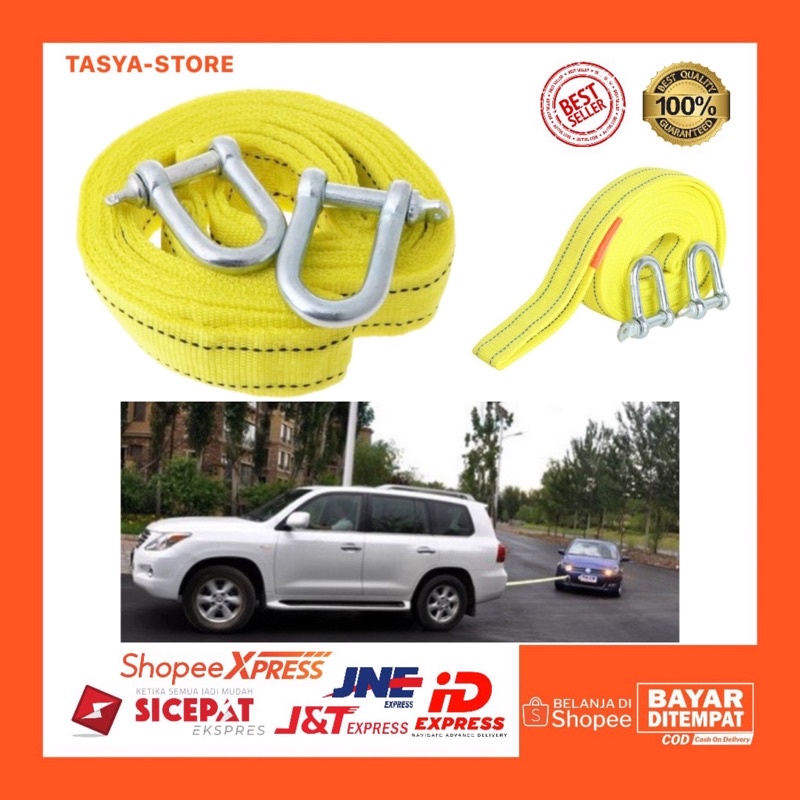 [ORIGINAL 100%] TALI DEREK MOBIL TOWING EMERGENCY CAR ROPE 3 METER 3 TON