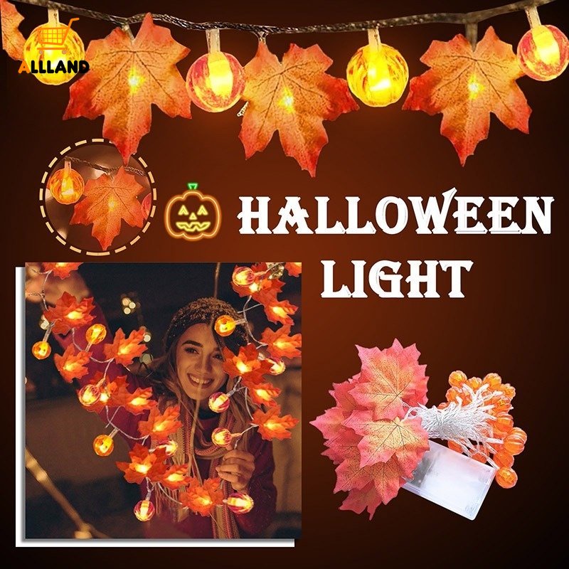 Lampu Tumblr LED Model Labu / Daun Maple Tenaga Baterai Untuk Dekorasi Halloween / Thanksgiving