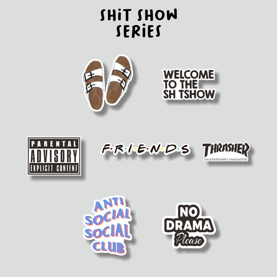 

STICKER AESTHETIC CASE HANDPHONE LAPTOP TUMBLR STIKER DECAL TUMBLR STICKER PACKAGE SHITSOW SERIES