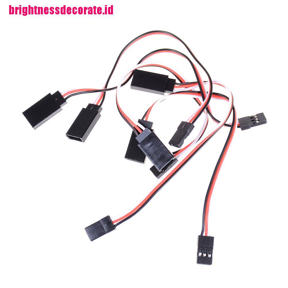 Brightid 5pcs Kabel Extension Servo Jr Male 150mm Untuk Mobil / Helikopter Rc