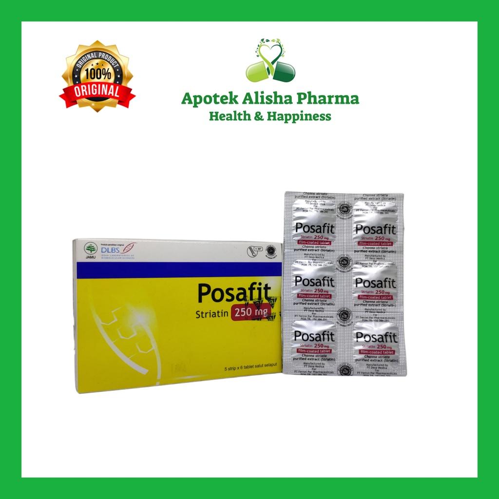 POSAFIT Strip isi 6 Tablet - Ekstrak Ikan Gabus Mempercepat Proses Penyembuhan Luka