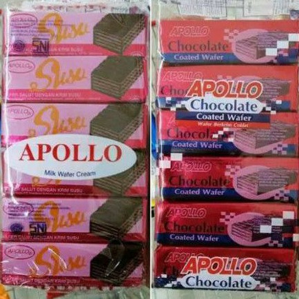 

Apollo wafer cokelat / Biskuit coklat / Biskuit wafer apolo rasa cokelat atau susu