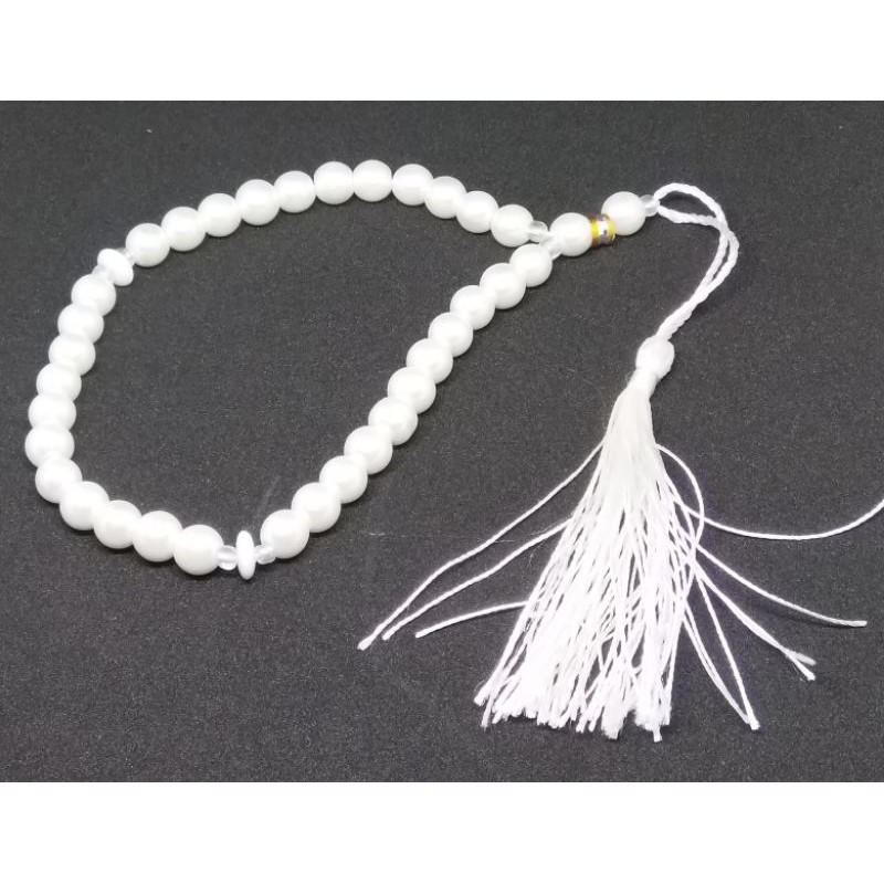 TASBIH MUTIARA 33 PUTIH 9 MM
