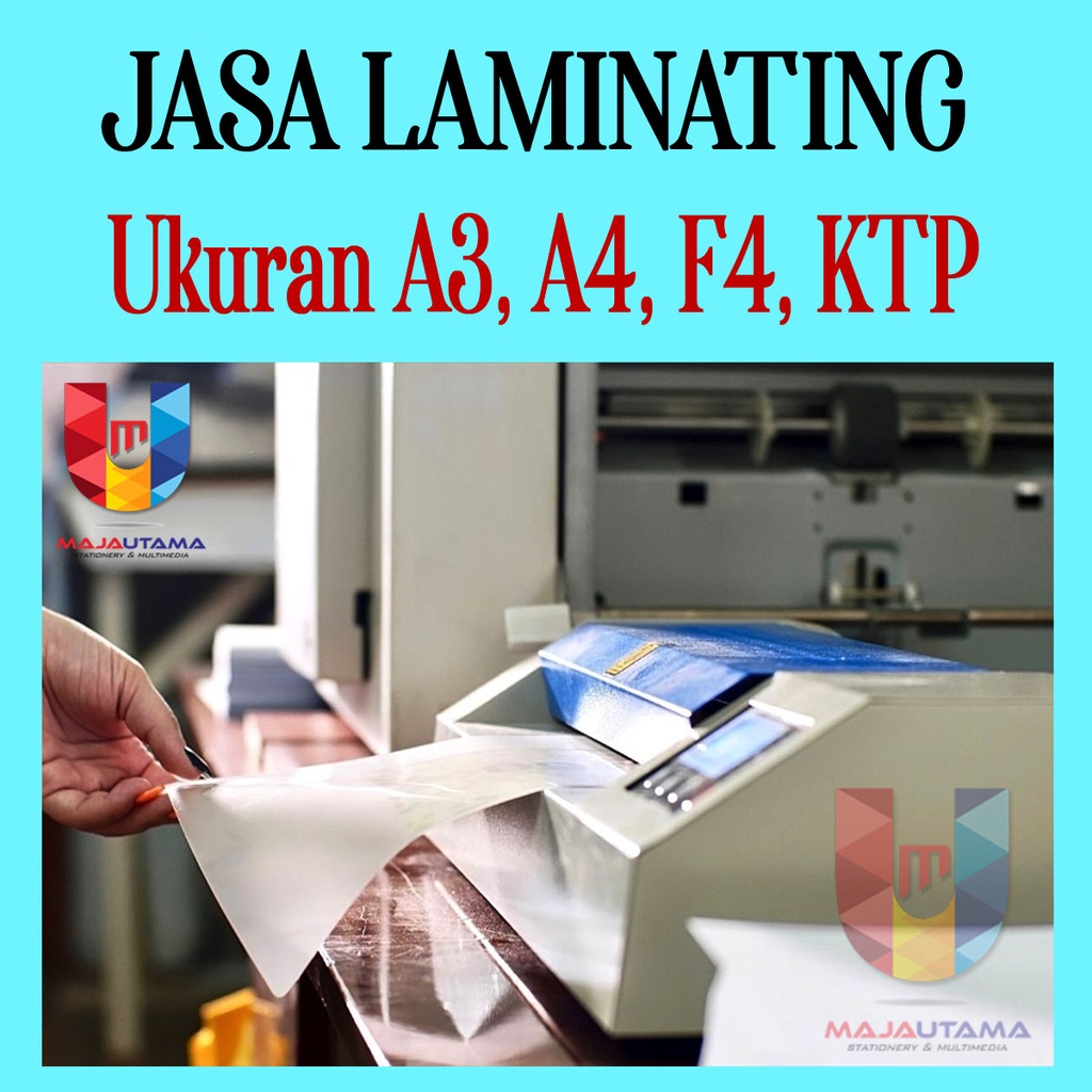 JASA LAMINATING DOKUMEN A3 A4 F4 KTP