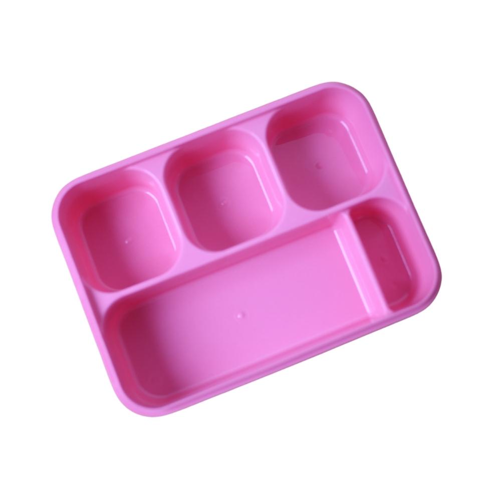 FM - Tempat Nasi Kotak Segi Lunch Box Pink tnks 119 pi/Tempat Nasi