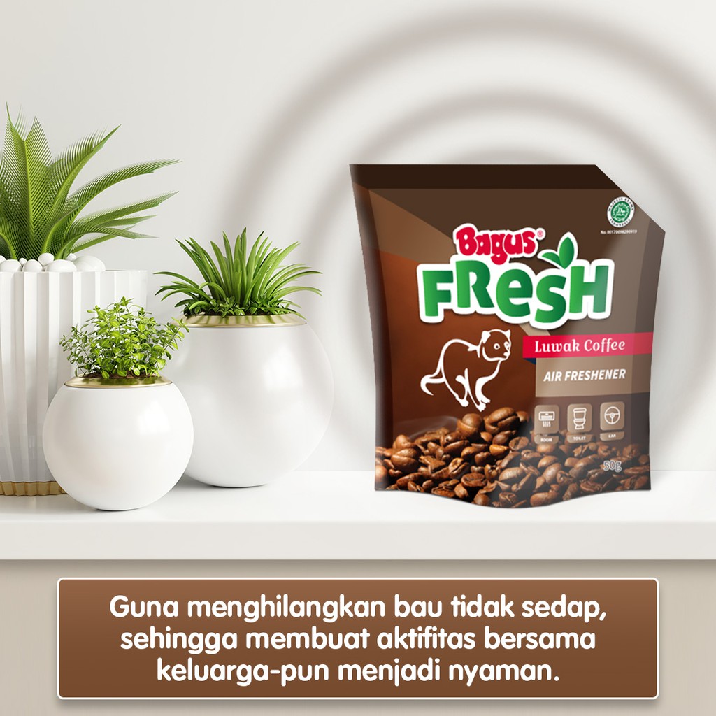 Bagus FRESH Air Freshener Pouch 50g Luwak Coffee Pewangi Pengharum Ruangan W-21522