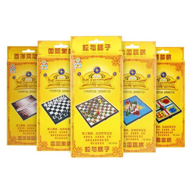 Ludo / Halma - Chinese Checkers / Backgammon / Ular Tangga Pocket Magnetic Game
