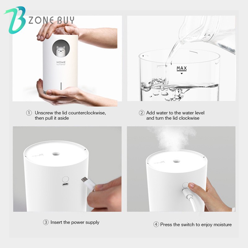 100% ORI Humidifier Diffuser Aroma Diffuser 700ML Oil Diffuser Aroma Terapi Pengharum Ruangan M107-5