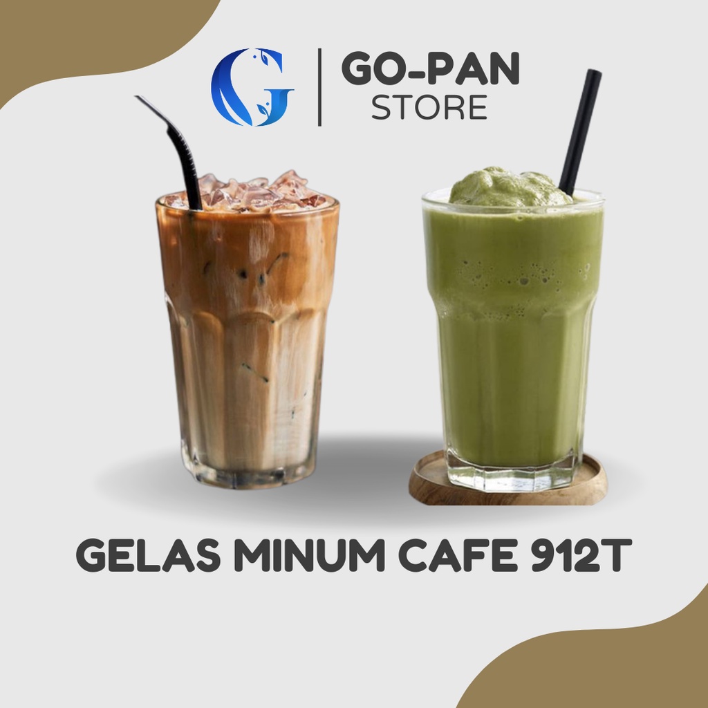 Gelas Kopi Latte Kedaung KIG 916T Tinggi Bahan Kaca Model Aesthetic Tahan Panas dan Es Terbaik