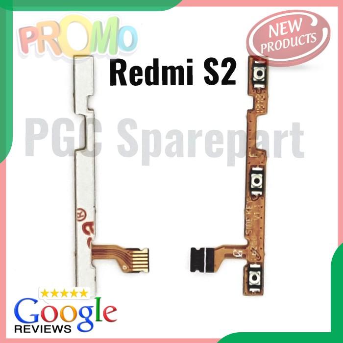 SPAREPART HP ORI FLEKSIBEL FLEXIBLE KONEKTOR VOLUME POWER ON OFF XIAOMI REDMI S2 TERLENGKAP
