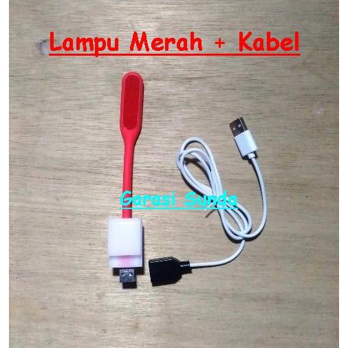 Lampu Warna Cahaya MERAH & pengait + Kabel USB / Lampu Aquascape / Lampu Akuarium / LED 5 volt