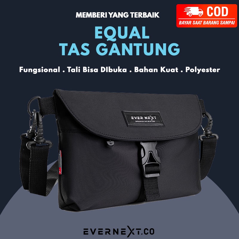 Tas Gantung EQUAL Pria Tas Selempang Sling Bag Cowok ClutchBag Tas Tangan Kuliah Kerja Kampus Kantor Sekolah Outdoor Jalan Anak Laki Laki