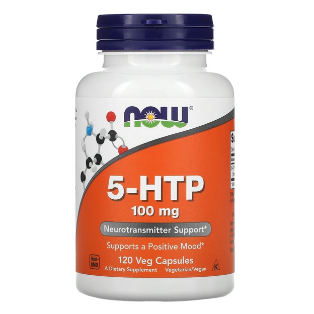 Now Food 5 HTP 100 mg 120 Veg Cap Napsu Makan Stress Tidur Lelap