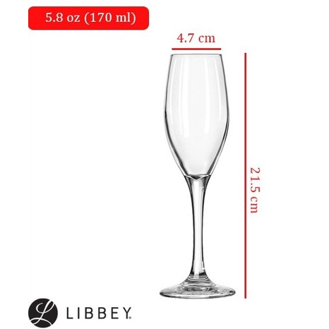 Flute Champagne Glass/ Champagne Glass/ Flute Glass/ Gelas Champagne 170ml-LIBBEY 3096