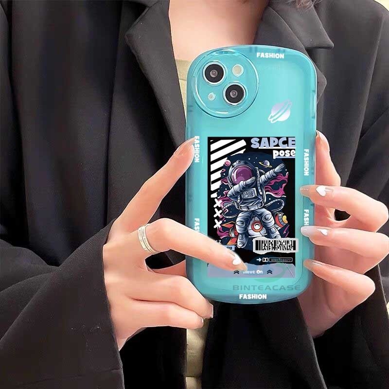 Case Bahan TPU Desain Astronot Luar Angkasa Untuk IPhone 11 11 Pro 11 Pro MAX 12 12 Pro 12 Pro MAX X XR XS MAX 6 6S 7 8 Plus