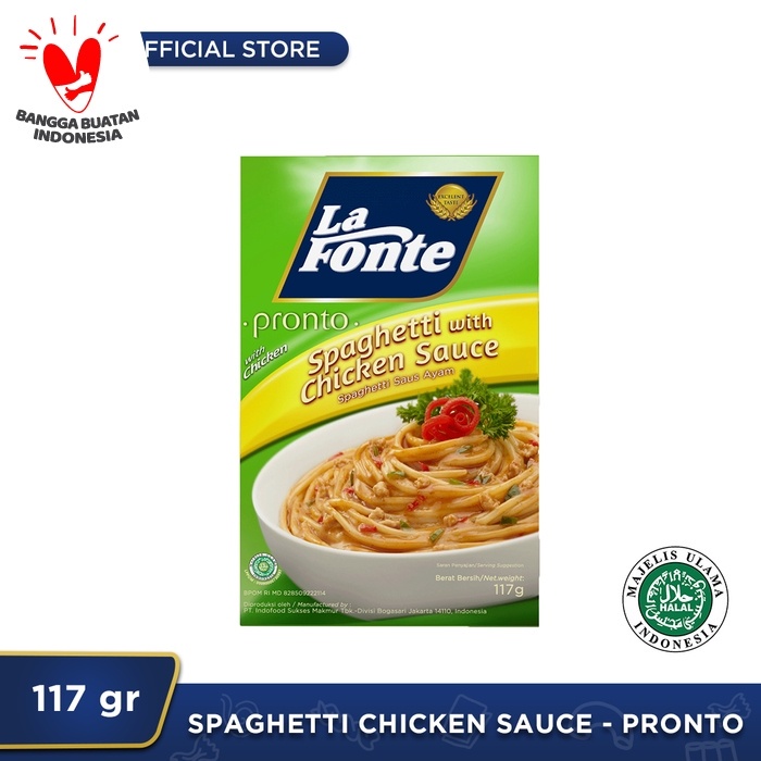 

Pasta-Aneka- 1 Pc - La Fonte Spaghetti Saos Ayam 117Gr -Aneka-Pasta.