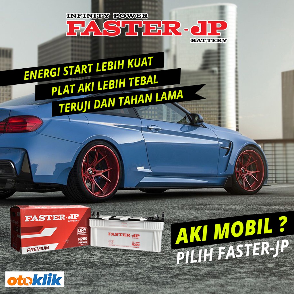 Faster JP N200 Aki Basah Mobil