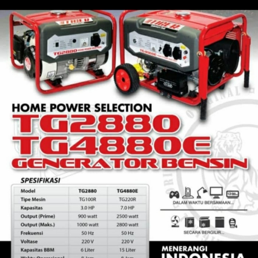 promo              Generator &amp; Genset | Genset 3000 watt Bensin TGR5000