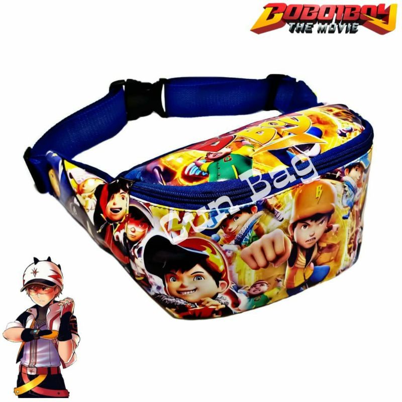 Cod bayar di tempat | tas waistbag anak full print karakter kartun murah / real pict