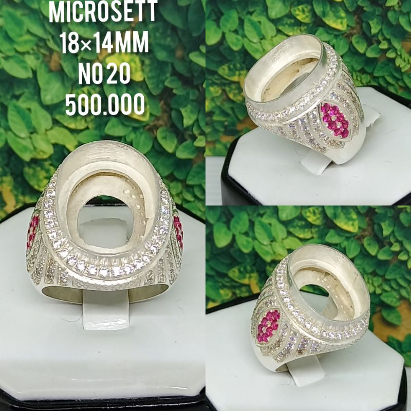 CINCIN BATU/EMBAN PERAK/RING SILVER MICROSETTING