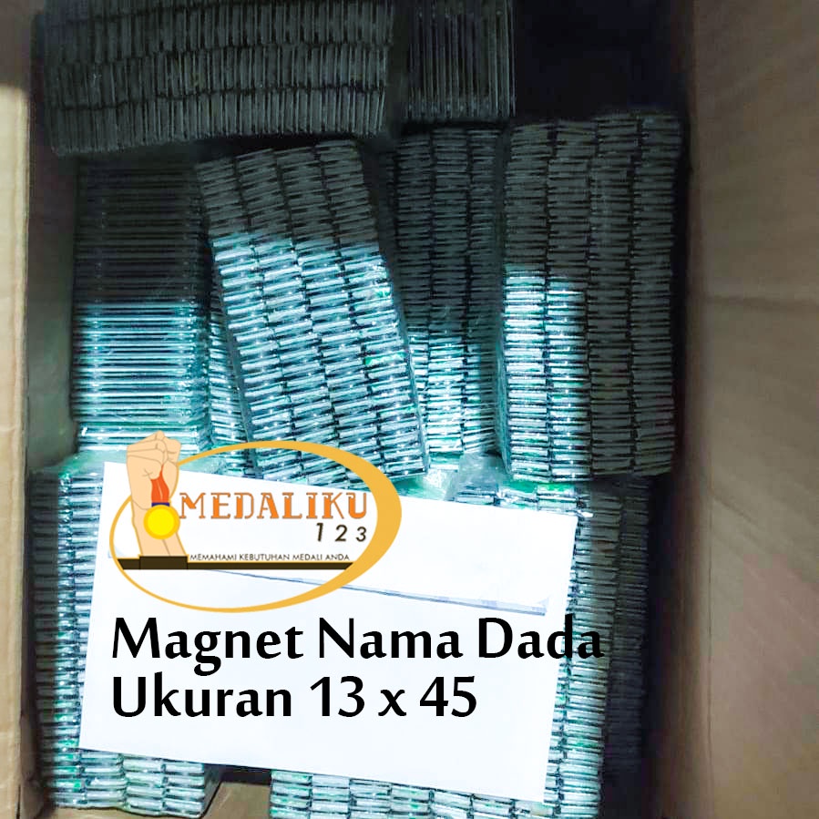 

Magnet Name Tag Magnet Papan Nama Dada Grade A 13mm x 45mm Magnetic ND