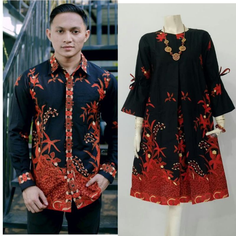 COUPLE BATIK MODERN TERBARU / COUPLE BATIK HITAM MANIS