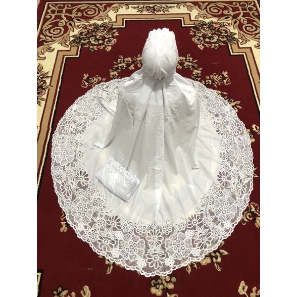 mukena bordir kerancang bukittinggi bahan katun paris
