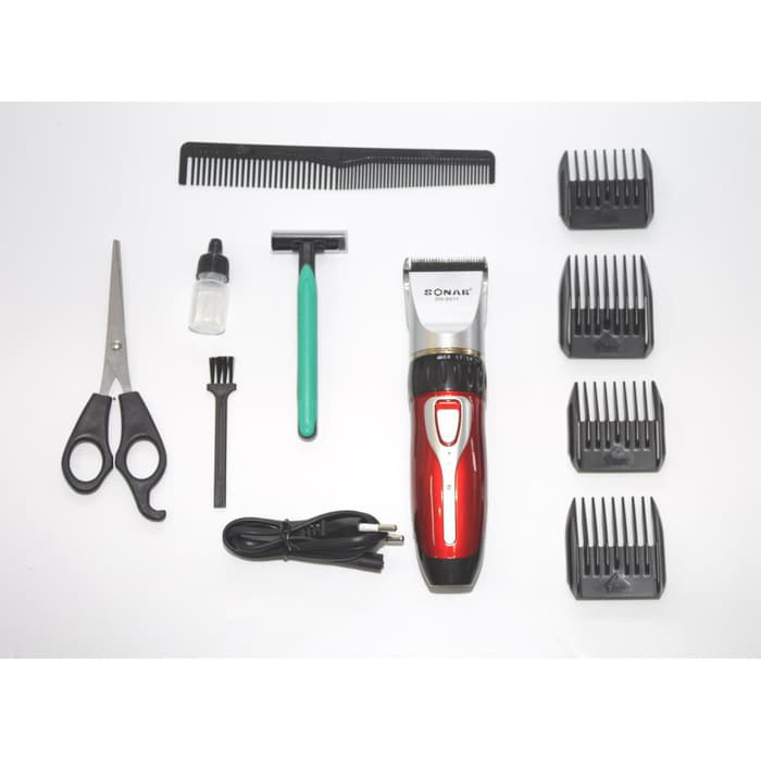 ALAT MESIN PENCUKUR CUKUR RAMBUT JENGGOT BREWOK SET LENGKAP PROFESSIONAL HAIR CLIPPER CHARGER VA62