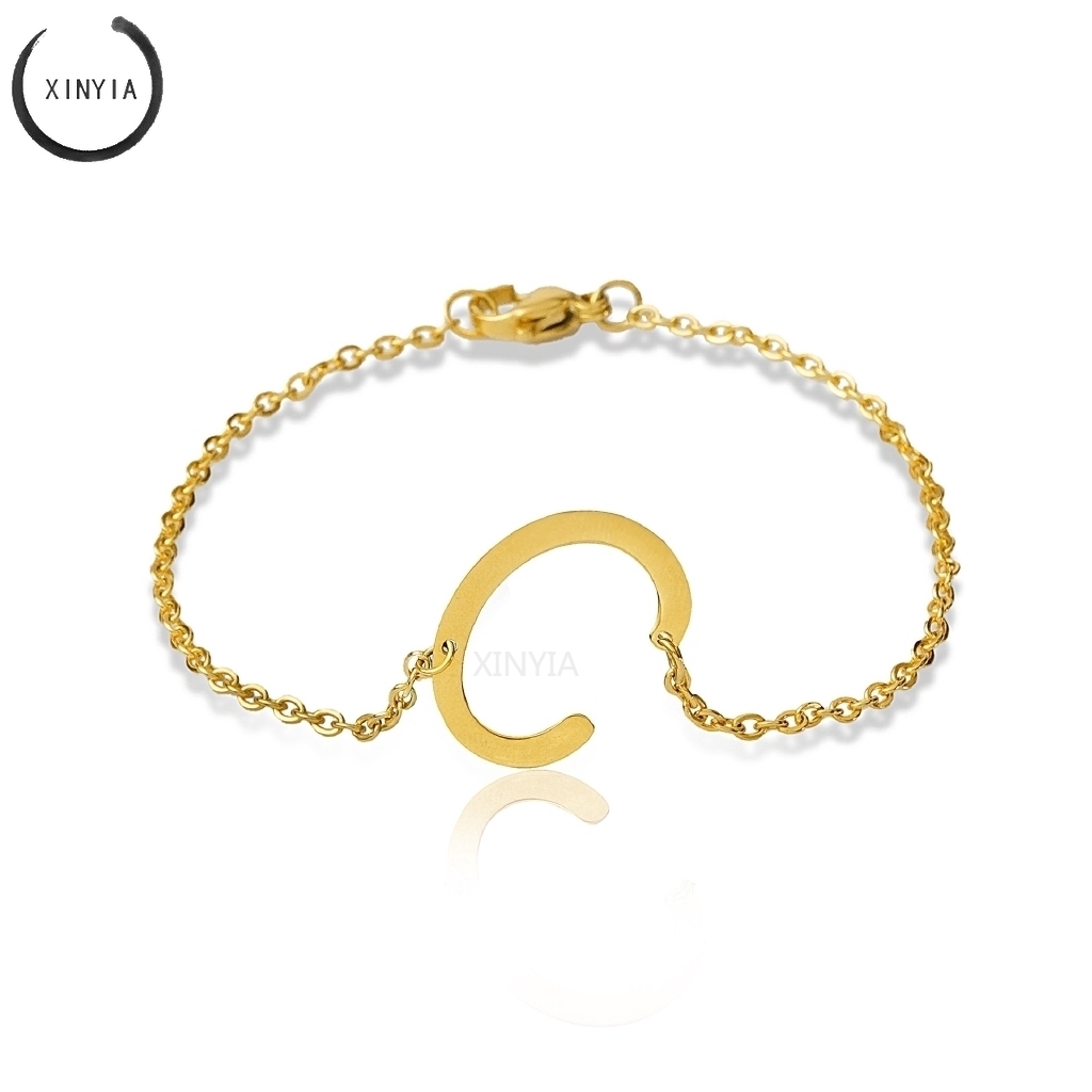 Gelang Rantai Model Vintage Dengan 26 Huruf Untuk Gelang Wanita Bracelet