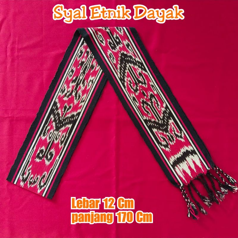 Syal Etnik Dayak Kalimantan-Dayak Merah