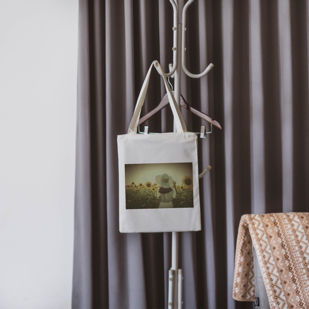 Sevine Tote Bag Resleting Tas Wanita Totebag Custom Desain Retro Vintage - VTG