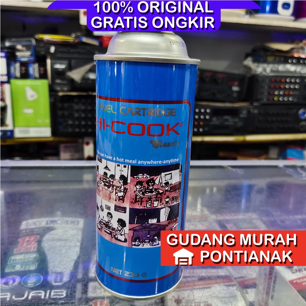 Gas Kaleng dan isi-nya Tabung Hi Cook Kompor Portable 230G